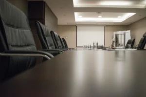 Joy Mastery Institute-Governance Council Deliberation-Closed-door boardroom setting for executive deliberation and collective decision-making